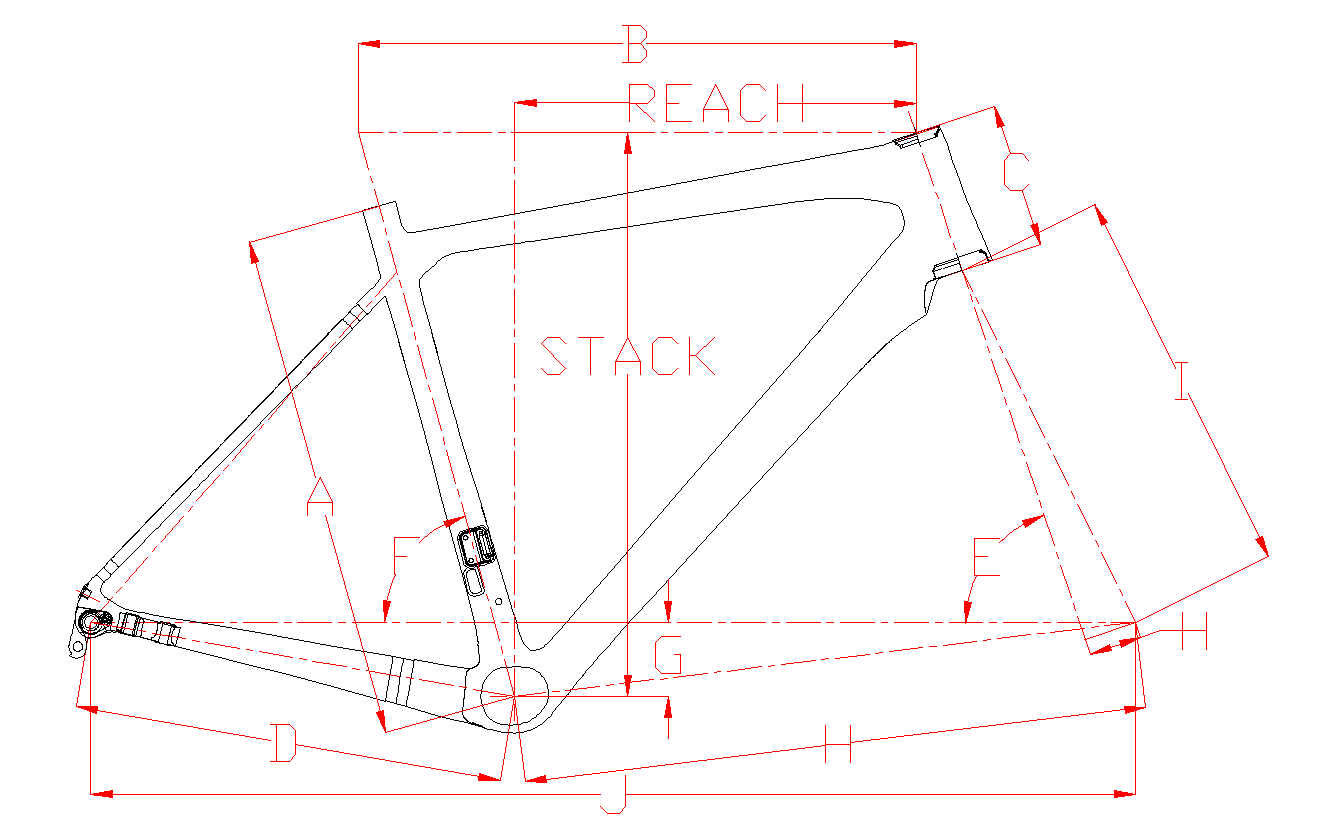 Thru-Axle Disc Brake Bike Frame